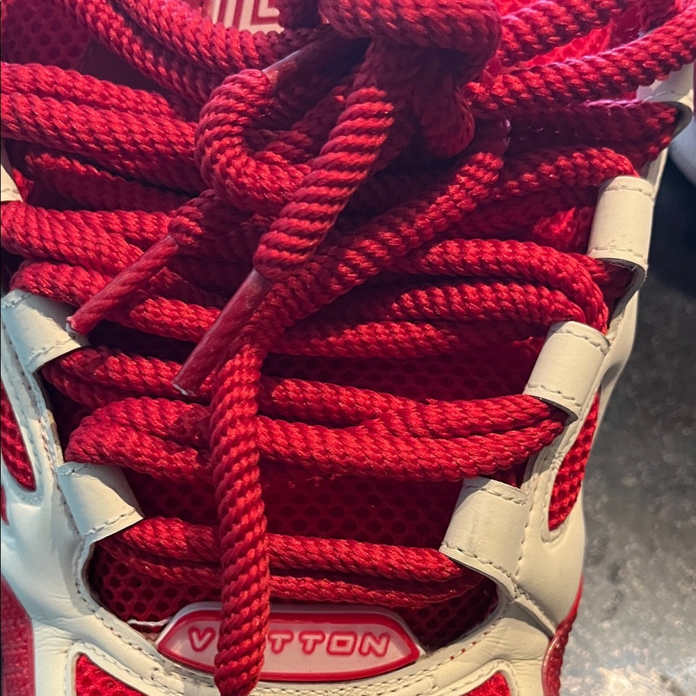 Louis Vuitton Vibrant Red and White Skate Sneakers - Picture 6 of 13
